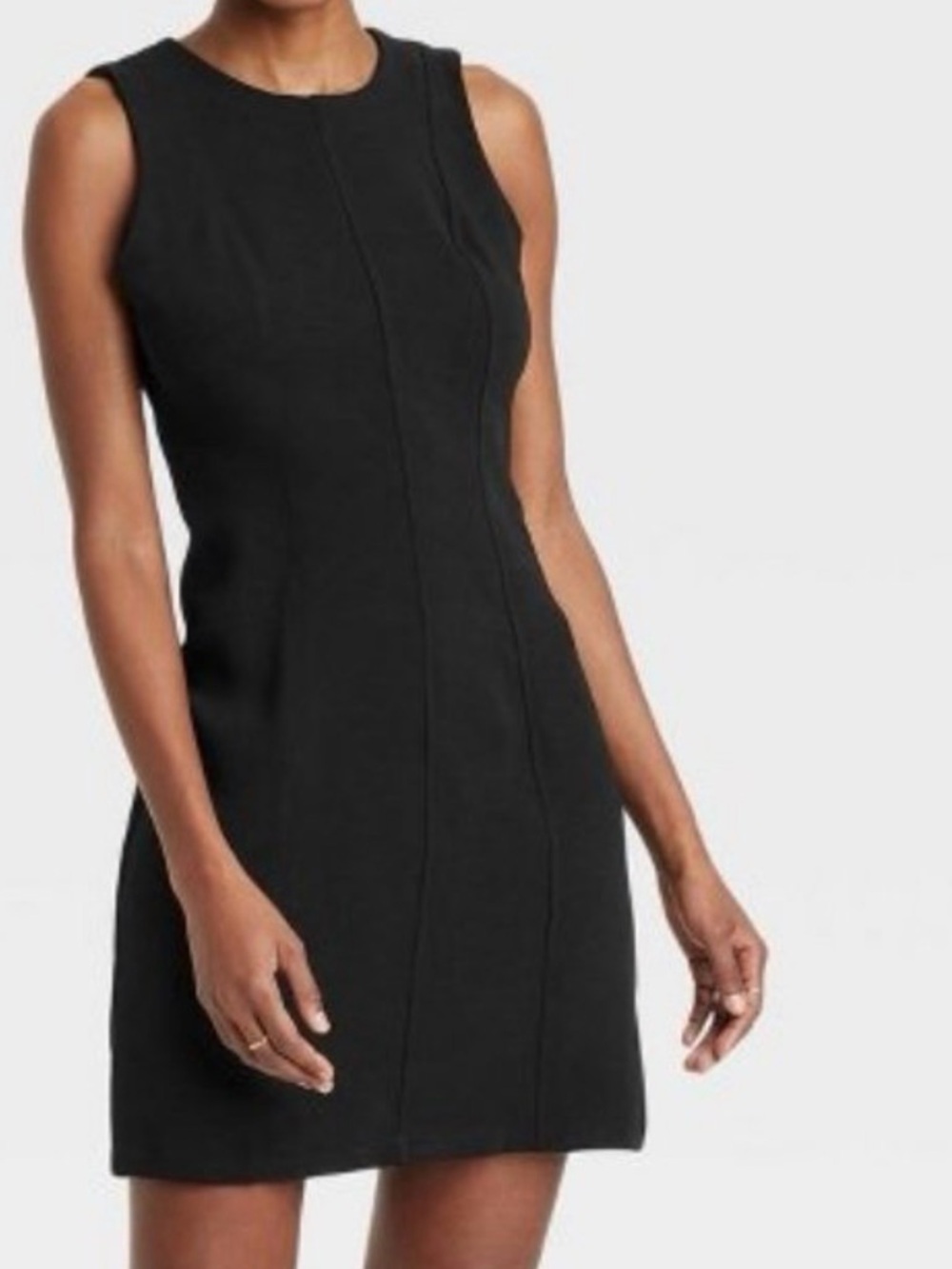 a new day Black Sleeveless Sheath Mini Dress